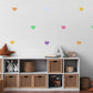 Rainbow Heart Wall Stickers, Colourful Heart Wall Decals, Pastel Nursery Decor, Girls Kids Room Playroom Peel and Stick Wall Art