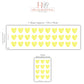Yellow Heart Wall Stickers, Doodle Heart Decals, Gender Neutral Nursery Decor, Kids Room Playroom, Peel and Stick