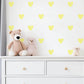 Yellow Heart Wall Stickers, Doodle Heart Decals, Gender Neutral Nursery Decor, Kids Room Playroom, Peel and Stick