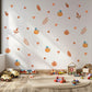 Pumpkin Wall Stickers, Autumn Nursery Decor, Fall Leaves Heart Wall Decals, Kids Room Halloween Boho Neutral Peel and Stick Wall Art