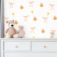 Pumpkin Wall Stickers, Autumn Coquette Nursery Decor, Bow Tulip Pumpkin Wall Decals, Girls Kids Room Baby Seasonal Peel and Stick Art