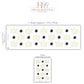 Crown Wall Stickers, Gold Crown Polka Dot Nursery Decor, Prince Princess Wall Decals, Kids Room Baby Neutral Peel and Stick Wall Art