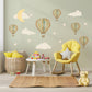 Hot Air Balloon Wall Stickers, Moon Star Cloud Nursery Decor, Dreamy Sky Wall Decals, Gender Neutral Kids Room Peel and Stick Art