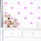 Daisy Wall Stickers, Retro Flower Wall Decals, Purple Lilac Floral Nursery Decor, Girls Room Kids Bedroom Peel and Stick Wall Art