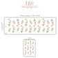 Wildflower Wall Stickers, Daisy Nursery Decor, Boho Floral Leaf Wall Decals, Girls Kids Room Baby Neutral Peel and Stick Wall Art