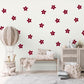 Flower Wall Stickers, Burgundy Daisy Nursery Decor, Retro Floral Wall Decals, Girls Kids Room Baby Scandi Peel and Stick Wall Art