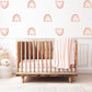 Boho Rainbow Wall Stickers, Pink Rainbow Nursery Decor, Blush Boho Wall Decals, Girls Kids Room Baby Peel and Stick Wall Art