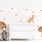 Mushroom Wall Stickers, Boho Toadstool Nursery Decor, Pink Dot Mushroom Wall Decals, Girls Kids Room Baby Peel and Stick Wall Art