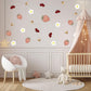 Ladybird Bee and Strawberry Wall Stickers, Garden Nursery Decor, Daisy Wall Decals, Girls Room, Peel and Stick