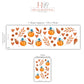 Pumpkin Wall Stickers, Autumn Nursery Decor, Fall Leaves Heart Wall Decals, Kids Room Halloween Boho Neutral Peel and Stick Wall Art