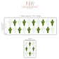 Cactus Wall Stickers, Boho Cactus Nursery Decor, Green Desert Wall Decals, Gender Neutral Kids Room Baby Playroom Peel and Stick Art