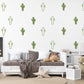 Cactus Wall Stickers, Boho Cactus Nursery Decor, Green Desert Wall Decals, Gender Neutral Kids Room Baby Playroom Peel and Stick Art