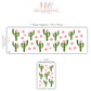 Cactus Wall Stickers, Pink Flower Cactus Nursery Decor, Boho Floral Wall Decals, Girls Kids Room Baby Desert Peel and Stick Wall Art