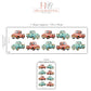 Truck Wall Stickers, Vintage Truck Nursery Decor, Retro Pickup Wall Decals, Boys Kids Room Baby Transport Peel and Stick Wall Art