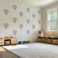 Hot Air Balloon Wall Stickers, Blue Balloon Nursery Decor, Watercolour Balloon Wall Decals, Baby Boy Kids Room Peel and Stick Wall Art