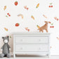 Boho Fruit Wall Stickers, Strawberry Cherry Nursery Decor, Rainbow Heart Wall Decals, Kids Room Cottagecore Baby Peel and Stick Art