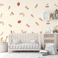 Boho Fruit Wall Stickers, Strawberry Cherry Nursery Decor, Rainbow Heart Wall Decals, Kids Room Cottagecore Baby Peel and Stick Art