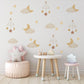 Moon and Stars Wall Stickers, Cloud Nursery Decor, Boho Neutral Sky Wall Decals, Gender Neutral Kids Room Baby Peel and Stick Art