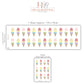 Ice Cream Wall Stickers, Pastel Rainbow Ice Cream Nursery Decor, Cone Wall Decals, Kids Room Playroom Girls Peel and Stick Wall Art