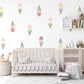 Ice Cream Wall Stickers, Pastel Rainbow Ice Cream Nursery Decor, Cone Wall Decals, Kids Room Playroom Girls Peel and Stick Wall Art