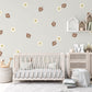 Daisy Wall Stickers, Boho Flower Nursery Decor, Neutral Leaf Floral Wall Decals, Scandi Kids Room Baby Peel and Stick Wall Art