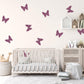 Butterfly Wall Stickers, Purple Butterfly Nursery Decor, Mauve Butterfly Wall Decals, Girls Kids Room Bedroom Baby Peel and Stick Art