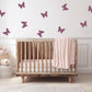 Butterfly Wall Stickers, Purple Butterfly Nursery Decor, Mauve Butterfly Wall Decals, Girls Kids Room Bedroom Baby Peel and Stick Art