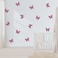 Butterfly Wall Stickers, Purple Butterfly Nursery Decor, Mauve Butterfly Wall Decals, Girls Kids Room Bedroom Baby Peel and Stick Art