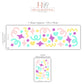 Squiggle Wall Stickers, Pastel Heart and Sparkle Decals, Abstract Confetti Girls Room Decor, Playroom, Peel and Stick