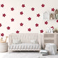 Flower Wall Stickers, Burgundy Daisy Nursery Decor, Retro Floral Wall Decals, Girls Kids Room Baby Scandi Peel and Stick Wall Art