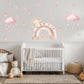 Boho Rainbow Wall Stickers, Pink Sun Cloud Nursery Decor, Butterfly Heart Wall Decals, Girls Kids Room Baby Peel and Stick Wall Art