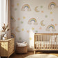 Rainbow Wall Stickers, Moon Star Cloud Nursery Decor, Pastel Rainbow Wall Decals, Gender Neutral Kids Room Baby Peel and Stick Art