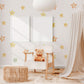 Smiley Star Wall Stickers, Happy Star Nursery Decor, Colourful Watercolour Star Wall Decals, Kids Room, Peel and Stick