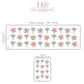 Mushroom Wall Stickers, Boho Flower Nursery Decor, Muted Woodland Wall Decals, Gender Neutral Kids Room Baby Peel and Stick Art