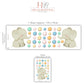 Elephant Wall Stickers, Colourful Polka Dot Nursery Decor, Safari Elephant Wall Decals, Kids Room, Peel and Stick