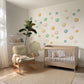 Elephant Wall Stickers, Colourful Polka Dot Nursery Decor, Safari Elephant Wall Decals, Kids Room, Peel and Stick