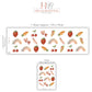 Boho Fruit Wall Stickers, Strawberry Cherry Nursery Decor, Rainbow Heart Wall Decals, Kids Room Cottagecore Baby Peel and Stick Art