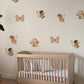Fairy Wall Stickers, Fairy Garden Nursery Decor, Mushroom House Butterfly Wall Decals, Girls Kids Room Baby Girl Peel and Stick Art