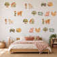 Farm Wall Stickers, Boho Farmyard Nursery Decor, Highland Cow Tractor Wall Decals, Kids Room Gender Neutral Baby Peel and Stick Art