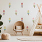 Ice Cream Wall Stickers, Pastel Rainbow Ice Cream Nursery Decor, Cone Wall Decals, Kids Room Playroom Girls Peel and Stick Wall Art