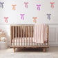Bow Wall Stickers, Colourful Coquette Nursery Decor, Bright Bow Wall Decals, Girls Kids Room Playroom Baby Peel and Stick Wall Art