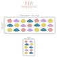 Cloud Wall Stickers, Colourful Cloud Nursery Decor, Pastel Cloud Wall Decals, Gender Neutral Kids Room Playroom Peel and Stick Art