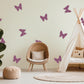 Butterfly Wall Stickers, Purple Butterfly Nursery Decor, Mauve Butterfly Wall Decals, Girls Kids Room Bedroom Baby Peel and Stick Art