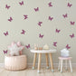 Butterfly Wall Stickers, Purple Butterfly Nursery Decor, Mauve Butterfly Wall Decals, Girls Kids Room Bedroom Baby Peel and Stick Art