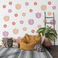 Tulip Wall Stickers, Terracotta Flower Nursery Decor, Boho Floral Wall Decals for Girls Room, Peel and Stick Tulips