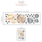 Planet Wall Stickers, Boho Space Nursery Decor, Neutral Planet Star Wall Decals, Kids Room Gender Neutral Baby Peel and Stick Art