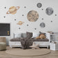 Planet Wall Stickers, Boho Space Nursery Decor, Neutral Planet Star Wall Decals, Kids Room Gender Neutral Baby Peel and Stick Art