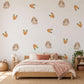Bunny Wall Stickers, Bunny Carrot Nursery Decor, Rabbit Wall Decals, Neutral Kids Room Baby Easter Peel and Stick Wall Art
