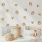 Bunny Wall Stickers, Bunny Carrot Nursery Decor, Rabbit Wall Decals, Neutral Kids Room Baby Easter Peel and Stick Wall Art