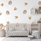 Bunny Wall Stickers, Bunny Carrot Nursery Decor, Rabbit Wall Decals, Neutral Kids Room Baby Easter Peel and Stick Wall Art